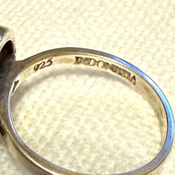 Rare Vintage Silpada Sterling Silver 5 Ring Set with Large CZ Stone - Picture 2 of 10